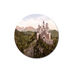 Neuschwanstein Castle Magnet 3  (round) by trendistuff