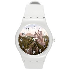 Neuschwanstein Castle Round Plastic Sport Watch (m) by trendistuff