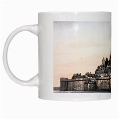 Le Mont St Michel 2 White Mugs by trendistuff