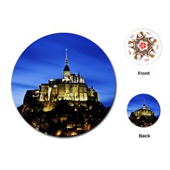 Le Mont St Michel 1 Playing Cards (round)  by trendistuff