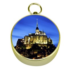 Le Mont St Michel 1 Gold Compasses by trendistuff