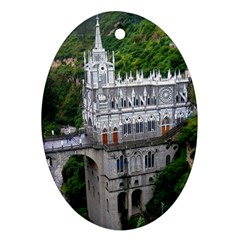 Las Lajas Sanctuary 2 Ornament (oval)  by trendistuff