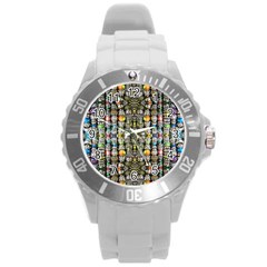 Kaleidoscope Jewelry  Mood Beads Round Plastic Sport Watch (l) by BadBettyz