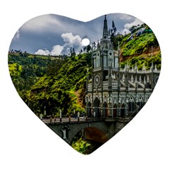 Las Lajas Sanctuary 1 Heart Ornament (2 Sides) by trendistuff