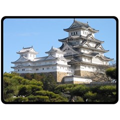 Himeji Castle Fleece Blanket (large)  by trendistuff