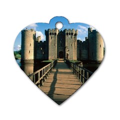 Bodiam Castle Dog Tag Heart (one Side) by trendistuff