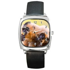 Two Monkeys Square Metal Watches by trendistuff