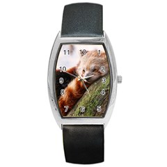 Red Panda Barrel Metal Watches by trendistuff