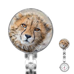 Leopard Laying Down Stainless Steel Nurses Watches by trendistuff