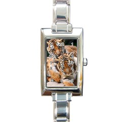 Baby Tigers Rectangle Italian Charm Watches by trendistuff