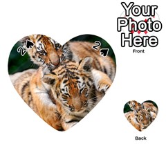 Baby Tigers Playing Cards 54 (heart)  by trendistuff
