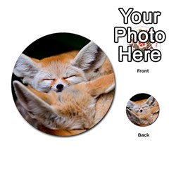 Baby Fox Sleeping Multi-purpose Cards (round)  by trendistuff