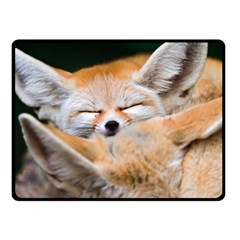 Baby Fox Sleeping Double Sided Fleece Blanket (small)  by trendistuff