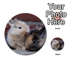 Small Baby Rabbits Multi-purpose Cards (round) 