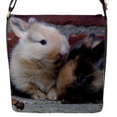 Small Baby Rabbits Flap Messenger Bag (s) by trendistuff