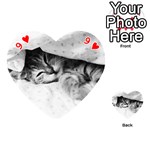 SLEEPY KITTY Playing Cards 54 (Heart)  Front - Heart9