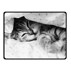 Sleepy Kitty Fleece Blanket (small) by trendistuff