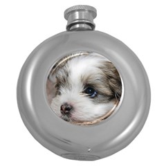 Sad Puppy Round Hip Flask (5 Oz) by trendistuff