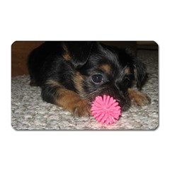 Puppy With A Chew Toy Magnet (rectangular) by trendistuff