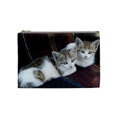 Kitty Twins Cosmetic Bag (medium)  by trendistuff