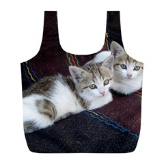 Kitty Twins Full Print Recycle Bags (l) 