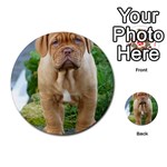 CUTE WRINKLY PUPPY Multi-purpose Cards (Round)  Back 1