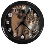 CUTE KITTIES Wall Clocks (Black)