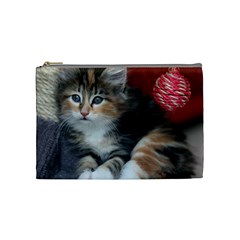 Comfy Kitty Cosmetic Bag (medium)  by trendistuff