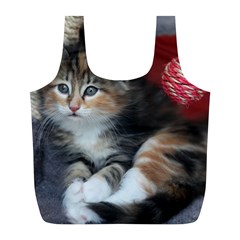 Comfy Kitty Full Print Recycle Bags (l)  by trendistuff