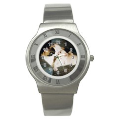 Calico Cat And White Kitty Stainless Steel Watches by trendistuff