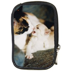 Calico Cat And White Kitty Compact Camera Cases by trendistuff