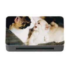 Calico Cat And White Kitty Memory Card Reader With Cf by trendistuff