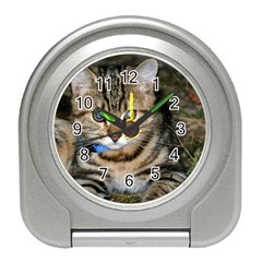 Blue-eyed Kitty Travel Alarm Clocks by trendistuff