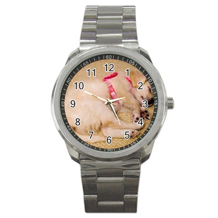 ADORABLE SLEEPING PUPPY Sport Metal Watches