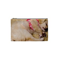 Adorable Sleeping Puppy Cosmetic Bag (small)  by trendistuff
