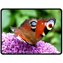 Peacock Butterfly Fleece Blanket (large)  by trendistuff