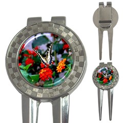 Butterfly Flowers 1 3-in-1 Golf Divots by trendistuff