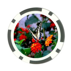 Butterfly Flowers 1 Poker Chip Card Guards