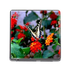 Butterfly Flowers 1 Memory Card Reader (square) by trendistuff