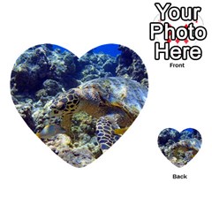 Sea Turtle Multi-purpose Cards (heart)  by trendistuff