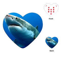 Great White Shark 3 Playing Cards (heart)  by trendistuff