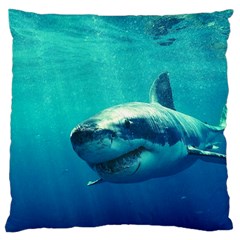 Great White Shark 1 Standard Flano Cushion Cases (two Sides)  by trendistuff