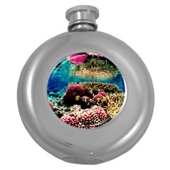 Coral Reefs 1 Round Hip Flask (5 Oz) by trendistuff