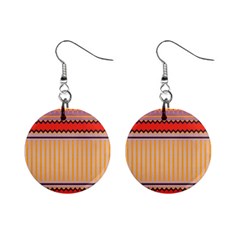 Stripes And Chevrons			1  Button Earrings by LalyLauraFLM