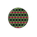 Shapes on a black background pattern			Hat Clip Ball Marker Front