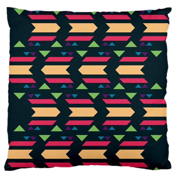 Triangles and other shapes 	Large Flano Cushion Case (Two Sides)