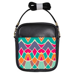 Wavy Design			girls Sling Bag by LalyLauraFLM