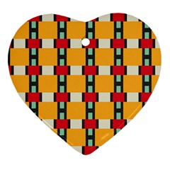 Rectangles And Squares Pattern			ornament (heart) by LalyLauraFLM