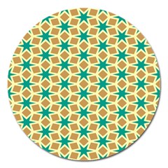 Stars And Squares Pattern			magnet 5  (round) by LalyLauraFLM