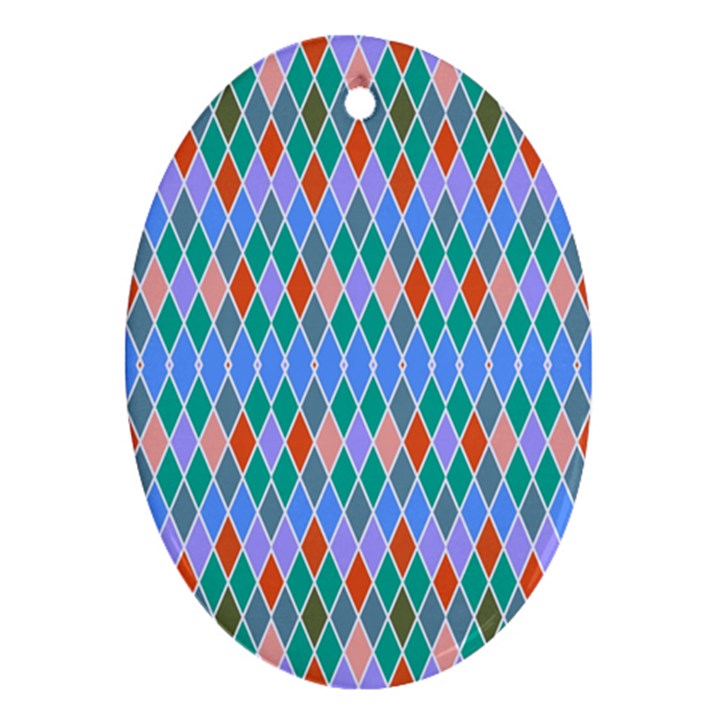 Pastel rhombus pattern			Ornament (Oval)